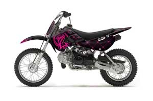 Suzuki DRZ 110 Dirt Bike Graphic Kit - All Years Silver Star - Reloaded Pink