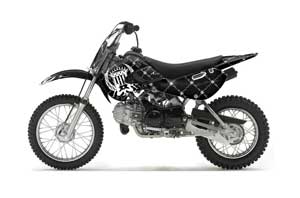 Suzuki DRZ 110 Dirt Bike Graphic Kit - All Years Silver Star - Reloaded White