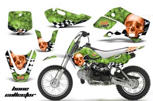 Suzuki RM 65 Dirt Bike Graphic Kit - All Years Bone Collector Orange
