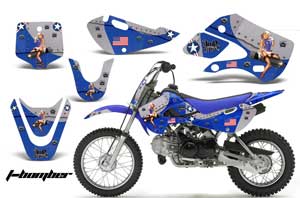 Suzuki DRZ 110 Dirt Bike Graphic Kit - All Years T Bomber Blue