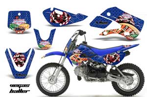 Suzuki DRZ 110 Dirt Bike Graphic Kit - All Years Vegas Baller Blue