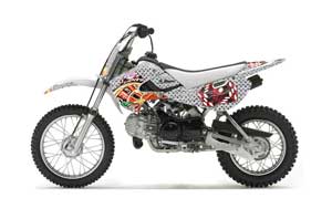 Suzuki DRZ 110 Dirt Bike Graphic Kit - All Years Vegas Baller Silver