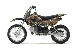 Suzuki DRZ 110 Dirt Bike Graphic Kit - All Years Woodland Camo