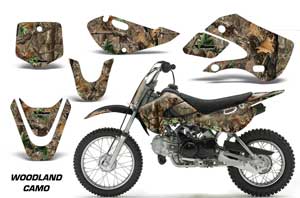 Suzuki DRZ 110 Dirt Bike Graphic Kit - All Years Woodland Camo