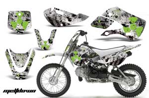 Suzuki RM 65 Dirt Bike Graphic Kit - All Years Meltdown Green