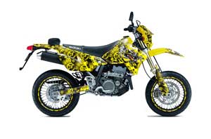 Suzuki DRZ 400 S Metal Tank Dirt Bike Graphic Kit - 2000-2018 Motorhead Yellow