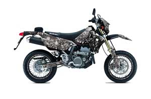 Suzuki DRZ 400 S Metal Tank Dirt Bike Graphic Kit - 2000-2018 Reaper Silver