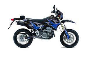 Suzuki DRZ 400 S Metal Tank Dirt Bike Graphic Kit - 2000-2018 Tribal Flames Blue