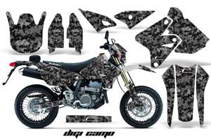 Suzuki DRZ 400 S Metal Tank Dirt Bike Graphic Kit - 2000-2018 Digicamo Black