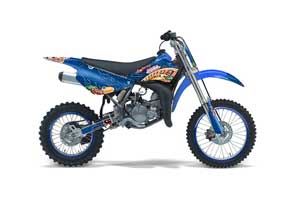 Suzuki RM 85 Dirt Bike Graphic Kit - 2002-2015 Vegas Baller Blue