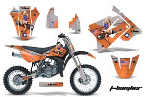 Suzuki RM 85 Dirt Bike Graphic Kit - 2002-2015 T Bomber Orange