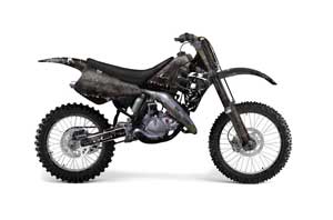 Suzuki RM 125 Dirt Bike Graphic Kit - 1992 Reaper Black