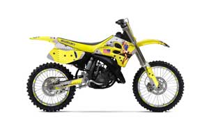 Suzuki RM 125 Dirt Bike Graphic Kit - 1993-1995 T Bomber Yellow
