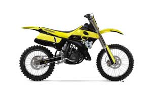 Suzuki RM 125 Dirt Bike Graphic Kit - 1993-1995 Diamond Race Yellow
