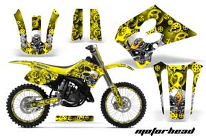 Suzuki RM 125 Dirt Bike Graphic Kit - 1993-1995 Motorhead Yellow