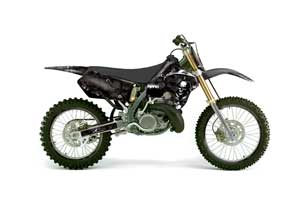 Suzuki RM 125 Dirt Bike Graphic Kit - 1996-1998 Reaper Black