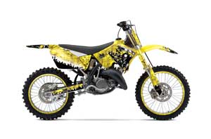 Suzuki RM 125 Dirt Bike Graphic Kit - 2001-2009 Reaper Yellow
