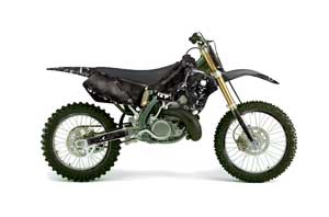 Suzuki RM 250 Dirt Bike Graphic Kit - 1996-1998 Reaper Black