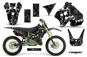 Suzuki RM 250 Dirt Bike Graphic Kit - 1996-1998 Reaper Black