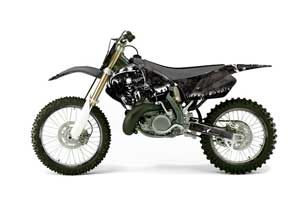 Suzuki RM 250 Dirt Bike Graphic Kit - 1999-2000 Reaper Black
