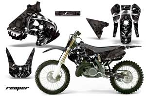 Suzuki RM 250 Dirt Bike Graphic Kit - 1999-2000 Reaper Black