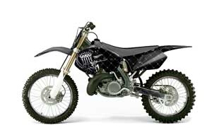 Suzuki RM 250 Dirt Bike Graphic Kit - 1999-2000 Silver Star - Reloaded Chrome