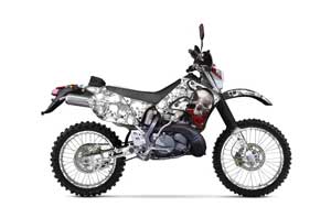 Suzuki RMX 250 S Dirt Bike Graphic Kit - 1996-1998 Bone Collector White
