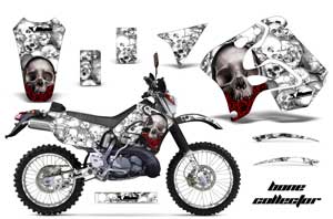 Suzuki RMX 250 S Dirt Bike Graphic Kit - 1996-1998 Bone Collector White