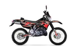 Suzuki RMX 250 S Dirt Bike Graphic Kit - 1996-1998 Tribal Flames Red
