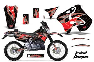 Suzuki RMX 250 S Dirt Bike Graphic Kit - 1996-1998 Tribal Flames Red
