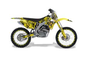Suzuki RMZ 250 Dirt Bike Graphic Kit - 2007-2009 Motorhead Yellow