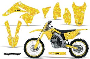 Suzuki RMZ 250 Dirt Bike Graphic Kit - 2010-2016 Digicamo Yellow