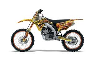 Suzuki RMZ 250 Dirt Bike Graphic Kit - 2010-2016 Firestorm Yellow
