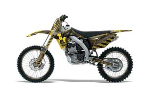 Suzuki RMZ 250 Dirt Bike Graphic Kit - 2010-2016 Meltdown Yellow