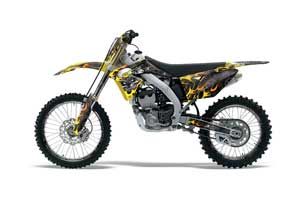 Suzuki RMZ 250 Dirt Bike Graphic Kit - 2010-2016 Motorhead Black