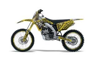 Suzuki RMZ 250 Dirt Bike Graphic Kit - 2010-2016 Widow Maker Yellow