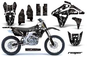 Suzuki RMZ 450 Dirt Bike Graphic Kit - 2007 Reaper Black