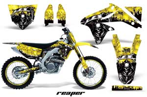 Suzuki RMZ 450 Dirt Bike Graphic Kit - 2008-2016 Reaper Yellow