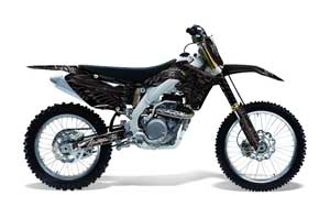 Suzuki RMZ 450 Dirt Bike Graphic Kit - 2008-2016 Skulls and Hammers Silver