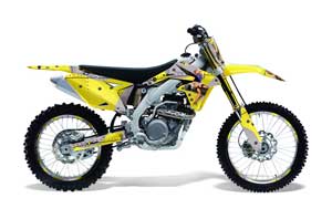 Suzuki RMZ 450 Dirt Bike Graphic Kit - 2008-2016 T Bomber Yellow