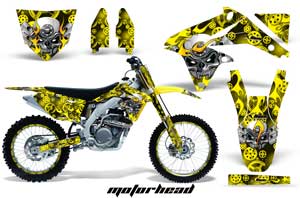 Suzuki RMZ 450 Dirt Bike Graphic Kit - 2008-2016 Motorhead Yellow