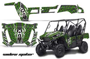 Kawasaki Teryx 800 4 Door Graphic Kit - 2013-2015 Widow Maker Green