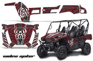 Kawasaki Teryx 800 4 Door Graphic Kit - 2013-2015 Widow Maker Red