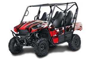 Kawasaki Teryx 800 4 Door Graphic Kit - 2013-2015 Carbon X Red