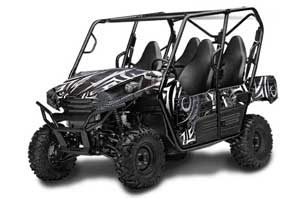 Kawasaki Teryx 800 4 Door Graphic Kit - 2013-2015 Deaden Black