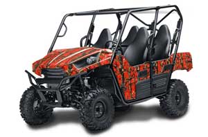 Kawasaki Teryx 800 4 Door Graphic Kit - 2013-2015 Fire Camo Camo