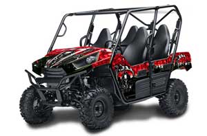 Kawasaki Teryx 800 4 Door Graphic Kit - 2013-2015 Reaper Red