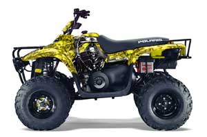 Polaris Trailboss 330 ATV Graphic Kit - 2004-2009 Reaper Yellow