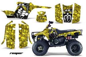 Polaris Trailboss 330 ATV Graphic Kit - 2004-2009 Reaper Yellow