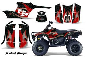 Polaris Trailboss 330 ATV Graphic Kit - 2004-2009 Tribal Flame Red